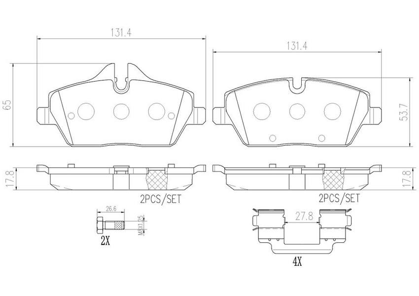 Brembo Disc Brake Pad Set - Front (Ceramic)